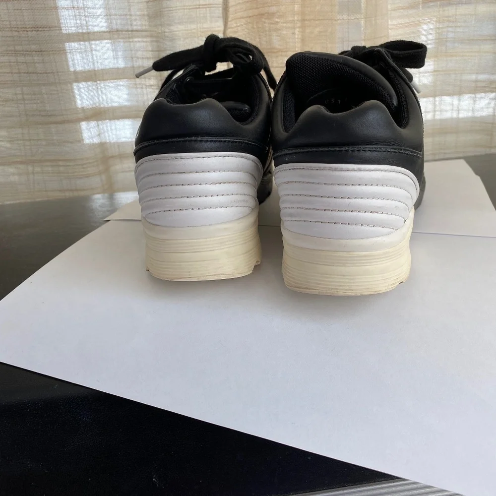 Chanel white black rubber shoes fashion sneakers 36-6 Italy - Picture 9 of 10